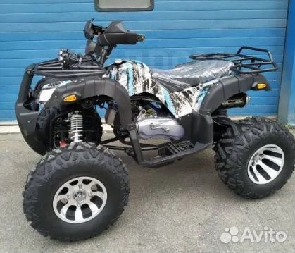 Квадроцикл Grizzly 200cc бело-голубой