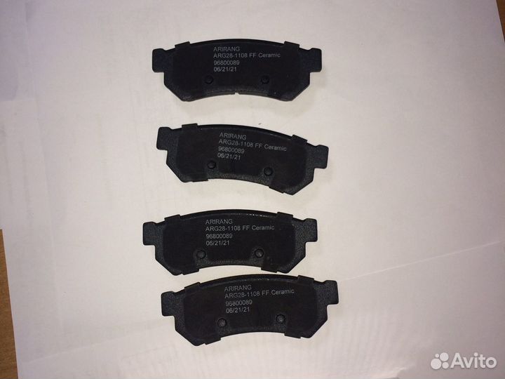 Колодки задние Шевроле Лачетти