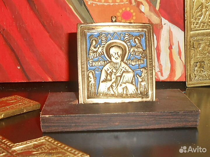 Иконка Св.Николай Чудотворец.Эмаль