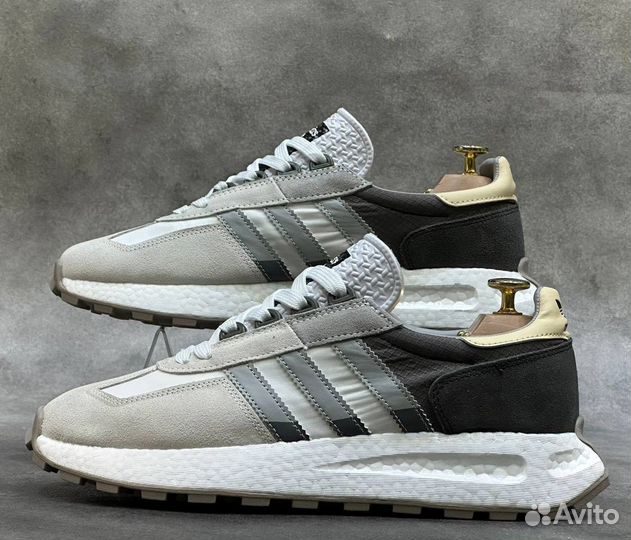 Adidas retropy E5 светло-серые черн разм. 45