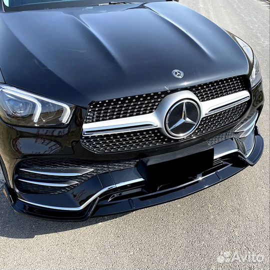 Сплиттер для Mercedes GLE V167 C167 новый чёрный