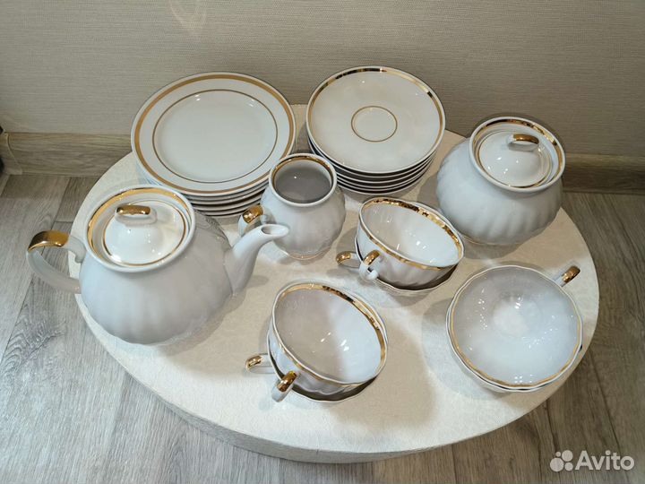 Дулевский фарфор новый чайный сервиз 21 предмет