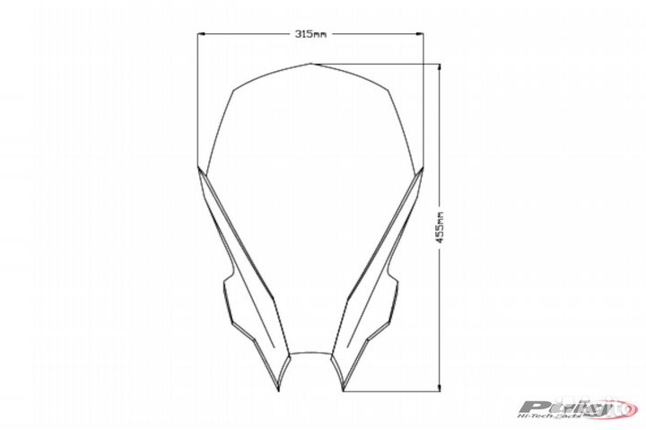 Ветровое стекло Puig Touring для Yamaha MT-09 21+