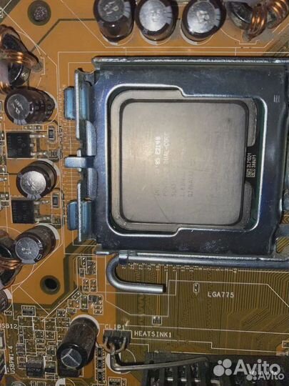 Материнка LGA 775 с процессором e2140 компьютер