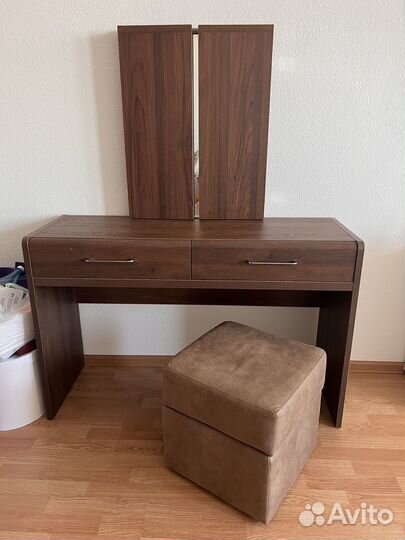 Трюмо трельяж комод с зеркалом и банкеткой Lazurit