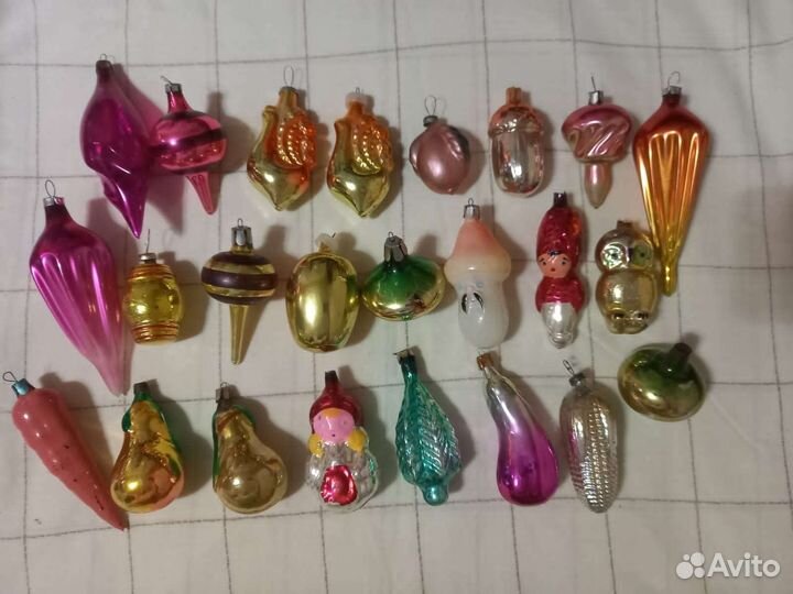 Елочные игрушки СССР в реставрацию лот