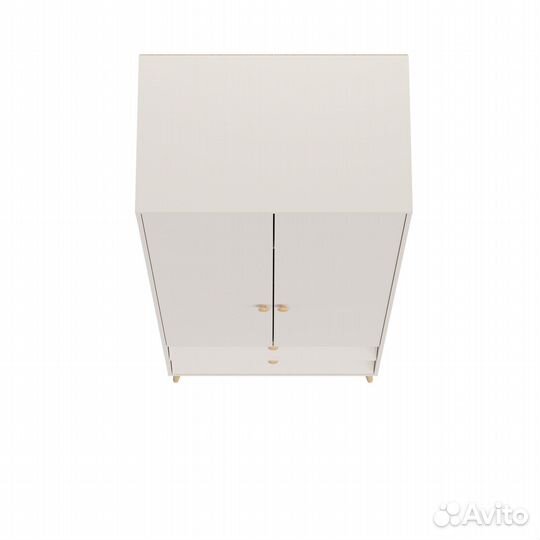 Шкаф 2-х дверный с двумя ящиками Афина 4-75901, цвет кашемир серый, 90,3х56,3х220 см