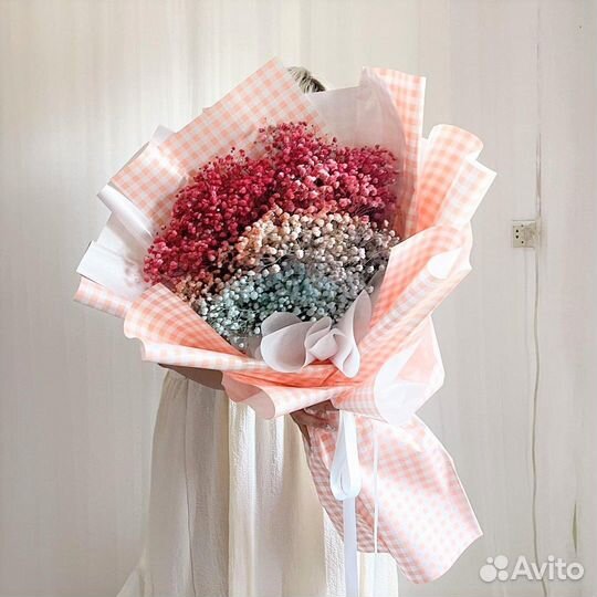 Яркие WOW-Букеты из Цветной Гипсофилы