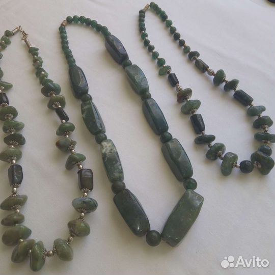 Бусы из СССР, бусы из нефрит