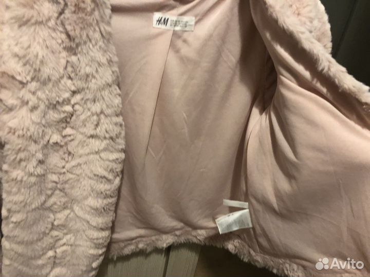 Жакет и жилетка H&M меховые розовые