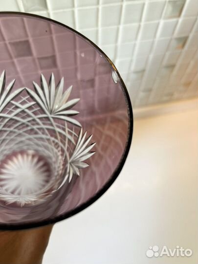 Ваза цветное стекло СССР хрусталь