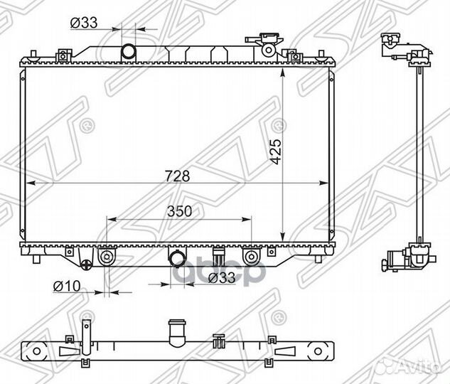 Радиатор Mazda CX-5 11-21 mz0016 Sat