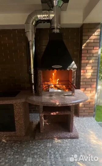 Мангальный комплекс, печь под казан, гриль зона с