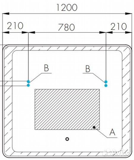 Зеркало Aquaton Соул 1200x700 1A252902SU010