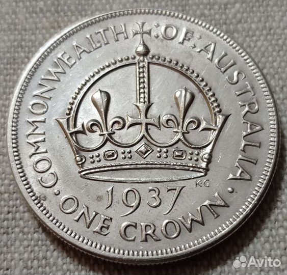 1 крона Австралия 1937 год (серебро)