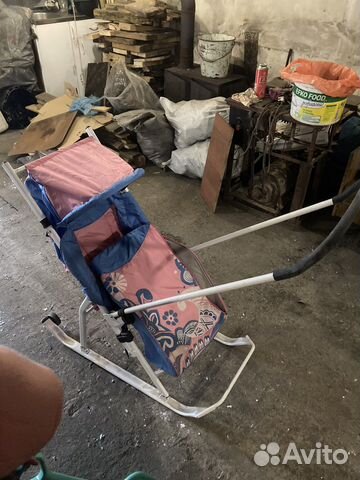 Санки коляска тяни толкай комфорт