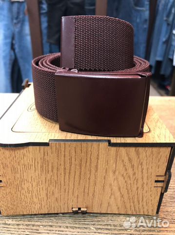 Ремень тканевый коричневый новый