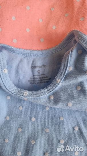 Боди для девочки 74 80 Carter's