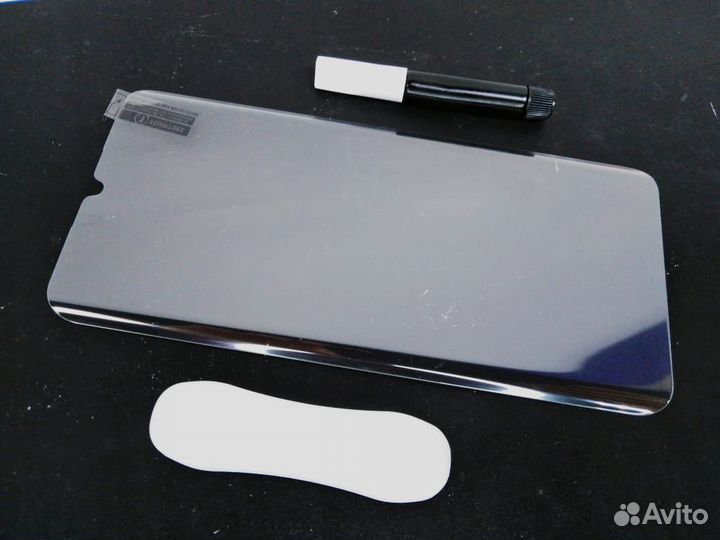 Стекло Samsung note 10 plus с уф лампой и клеем