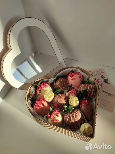 Клубника в шоколаде, букеты, наборы, сердце