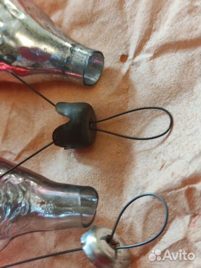 Игрушки елочные СССР рыбы редкие