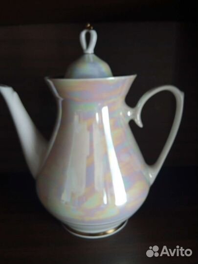 Кофейный сервиз, перламутр, 15 предметов