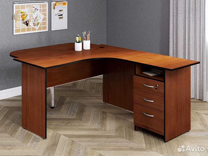 Угловой стол с тумбой Рубин 41 567 для офиса