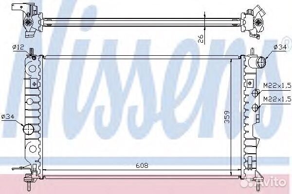 Радиатор системы охлаждения opel: vectra B (31 /36 /38 ) 1.6-2.2i/Di/DTi/16V 95-03 vauxhall: vectra