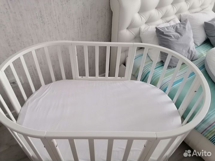 Детская кроватка круглая, овальная