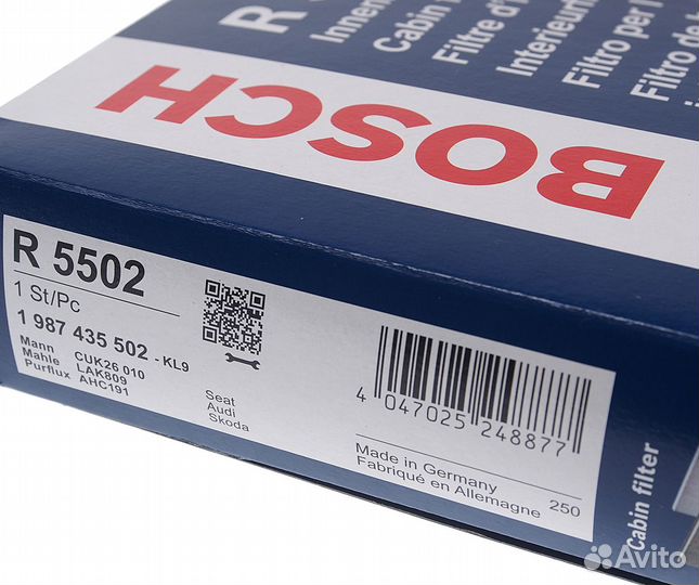 Фильтр воздушный салона VW Polo (10) audi A1 skoda