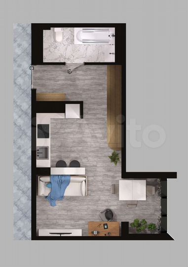 Квартира-студия, 28,3 м², 4/12 эт.