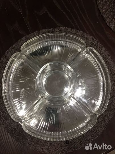 Предмет советского быта Менажница СССР стекло