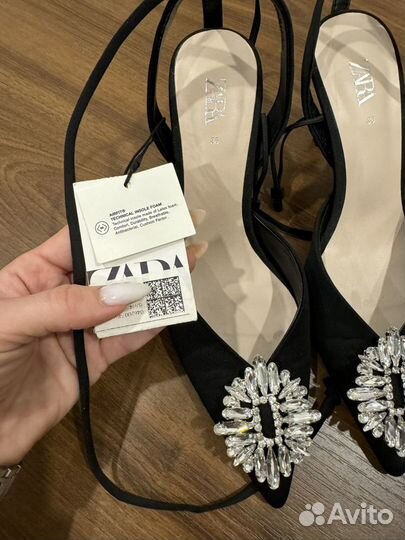 Туфли с завязками zara