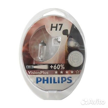 Автолампа philips H7 12V 55W P26d +60 Vision Plus
