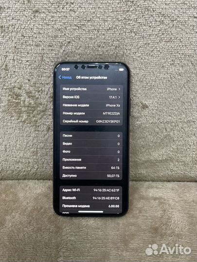 iPhone Xs, 64 ГБ