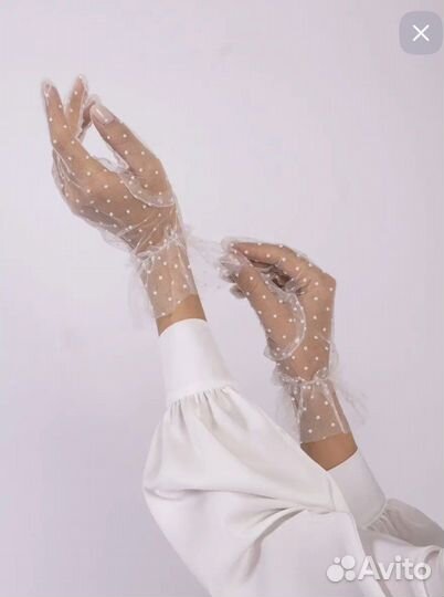 Перчатки в сеточку, митенки