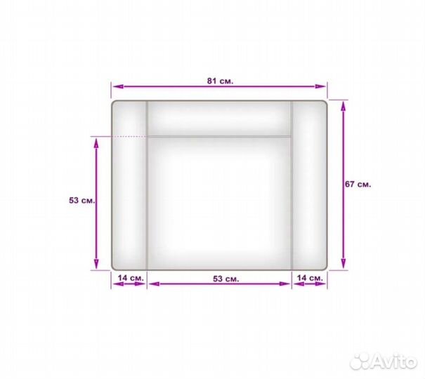 Матрасик для пеленания CherryMom 81х67 см