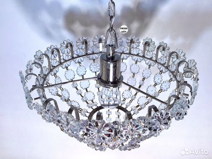 Люстра хрустальная на 1 лампу, 90-е гг