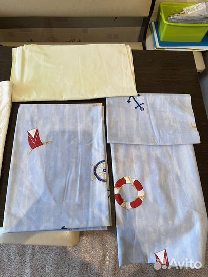 Полотенце детское, пододеяльник, постельное белье