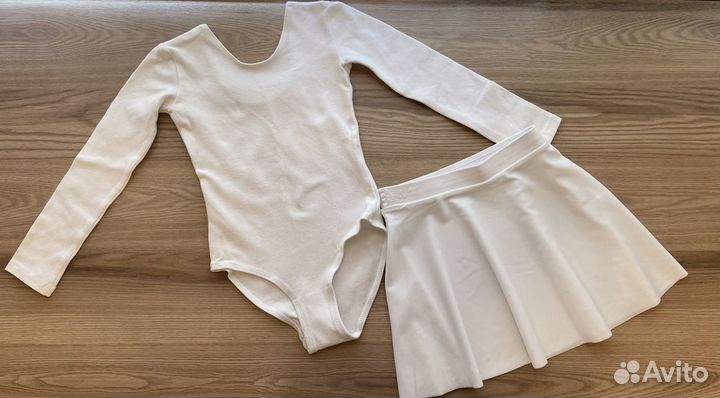 Купальник гимнастический+юбка, р.30