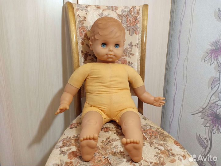 Пупс большой кукла гдр 1984-90г мягконабивной 63см