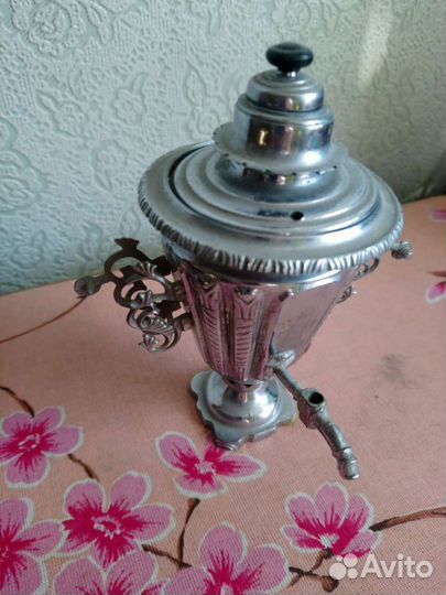 Самовар сувенирный ссср/Солонка мельхиор СССР