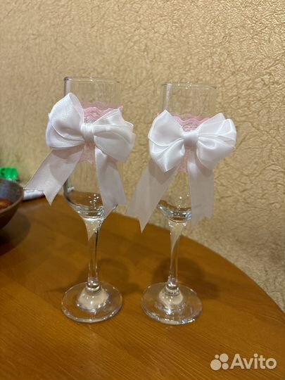 Свадебные бокалы жениха и невесты