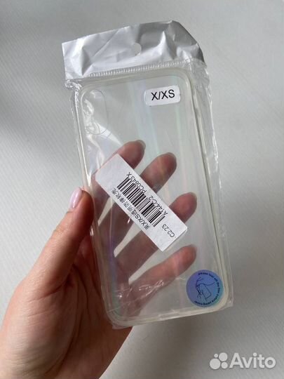 Чехол на iPhone X/XS прозрачный новый