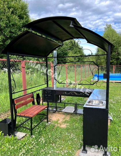 Мангал в стиле лофт