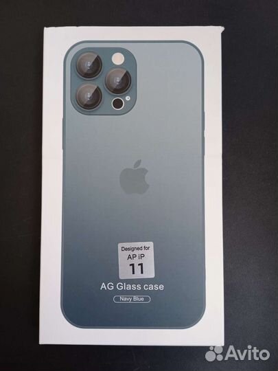 Стеклянный матовый чехол iPhone 11