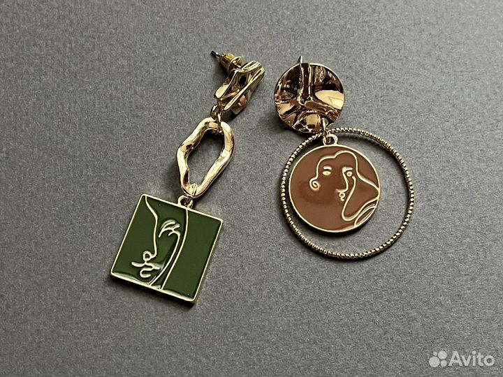 Серьги ассиметричные