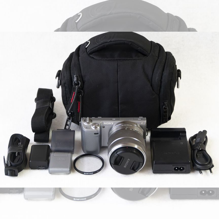 SONY E f3.5-5.6 18-55mm シルバー SEL1855 фотоаппарат sony nex 5n - Купить фототехнику в Москве с