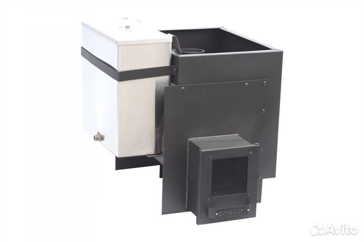 Печь Урал с боковым баком с ТК дверка со стеклом