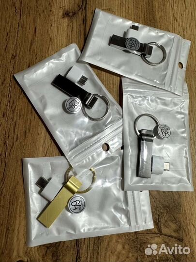 Usb флешка 128гб, 64гб + переходник type-c